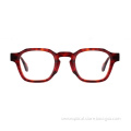 Fashion Spectacles Frame Bevel Optical Acetate Frame Glasses